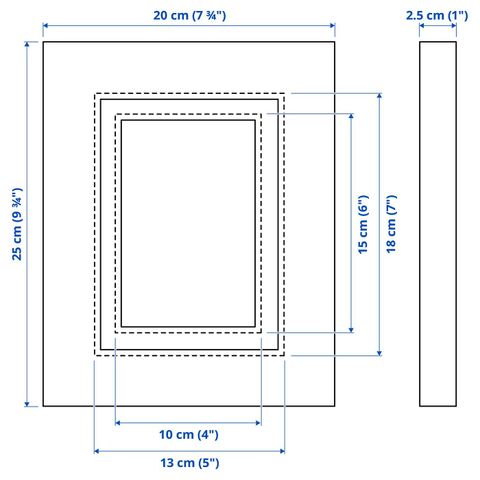 Фоторамка IKEA EDSBRUK (ЭДСБРУК), Белый, 13х18 см