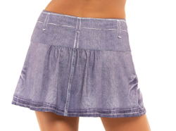 Теннисная юбка Lucky in Love Novelty Floral Denim Pocket Skirt - medium denin
