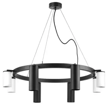 Люстра подвесная 8*GU10 LR018874364 черный/белый Rullo Lightstar