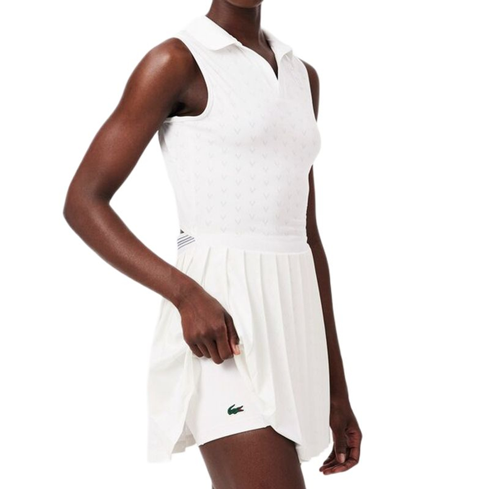 Теннисное платье Lacoste Ultra Dry Tennis Heritage with Liner - white