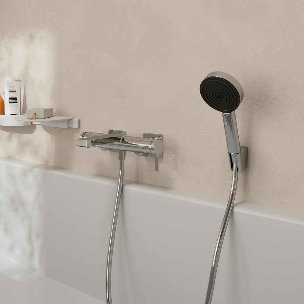 Hansgrohe Tecturis E Однорычажный смеситель для ванны наружного монтажа, хром