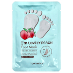 TonyMoly, I'm Lovely Peach, маска для ног, 2 шт., 16 г (0,56 унции)