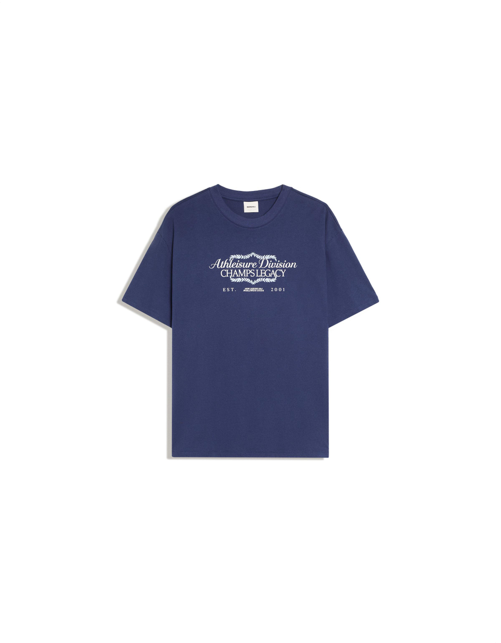 Мужская футболка relaxed fit с коротким рукавом и принтом, арт. 4304/218 - BERSHKA
