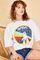 Qadın üçün geniş ölçülü ağ t-shirt 10501025