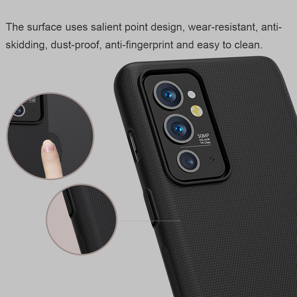 Тонкий жесткий чехол от Nillkin для смартфон Oneplus 9RT, серия Super Frosted Shield