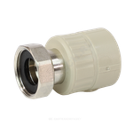 Муфта PP-R комбинированная серая Дн 32х1" с накидной гайкой VALFEX 10139332Г