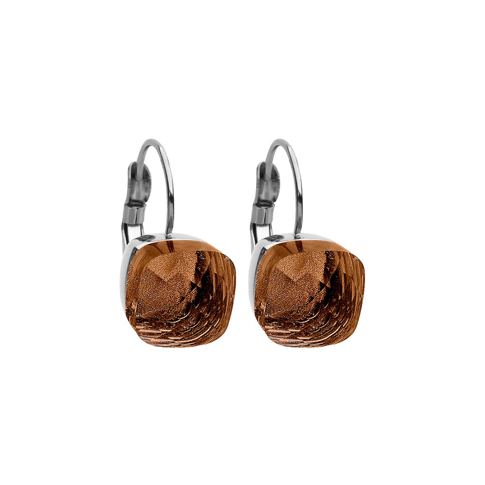 Серьги Qudo Firenze smoked topaz 304138 BR/S
