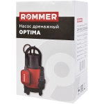 Насос дренажный ROMMER OPTIMA 400 (0,4 кВт, Qmax 8 м³/ч, Hmax 5 м, 1x230В, кабель 10 м.)