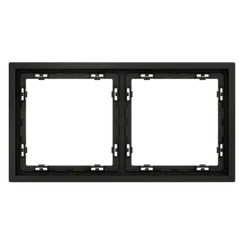 Рамка пластиковая на 2 поста Voltum S70 Черный матовый VLS100208