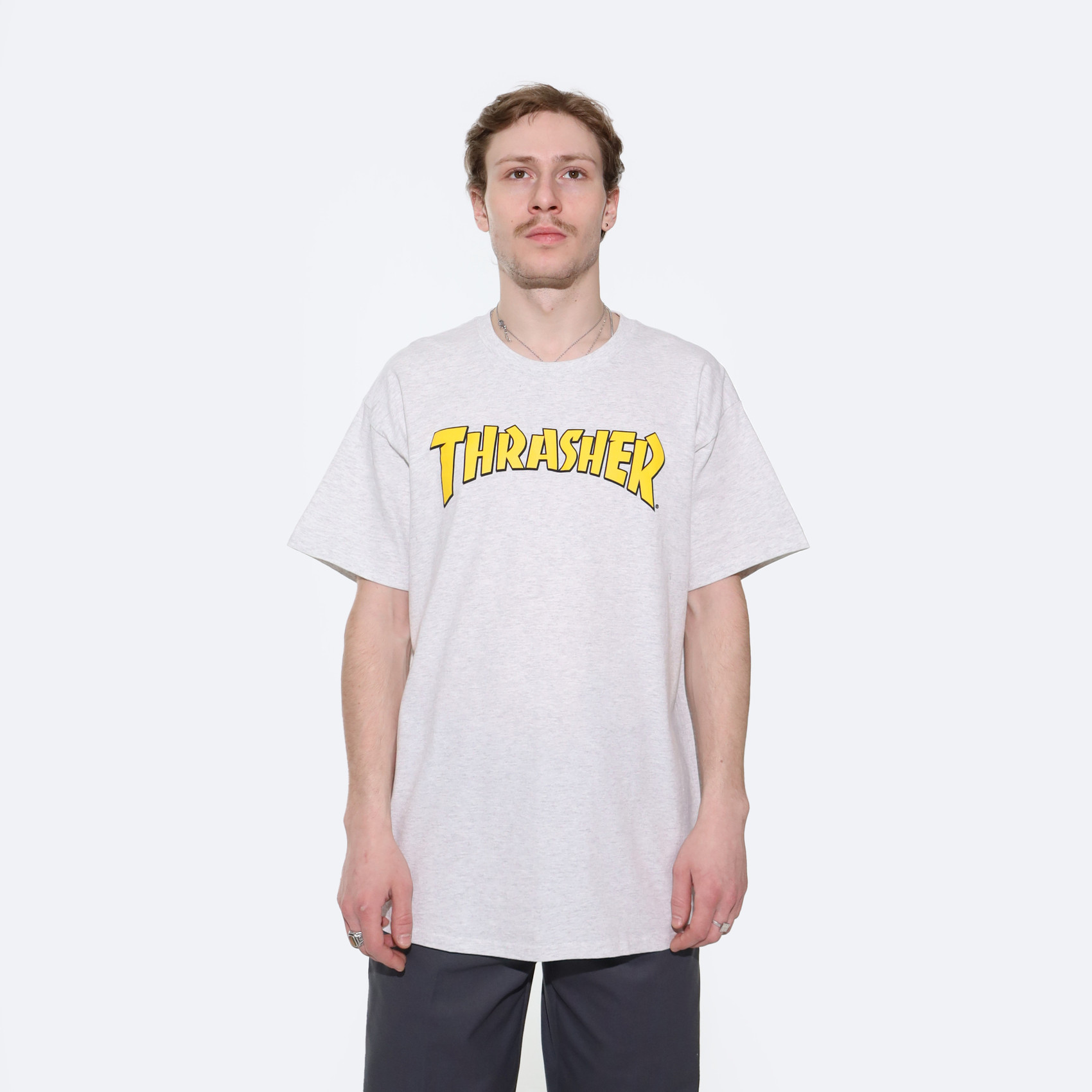 Футболка Thrasher Cover Logo T-Shirt (ash grey) артикул: - купить в магазине Дайс