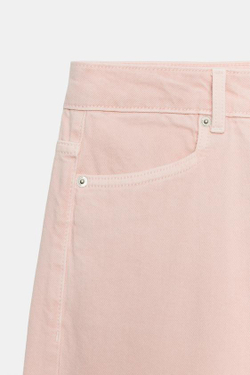 ZARA ДЖИНСОВЫЕ ШОРТЫ СО СРЕДНЕЙ ПОСАДКОЙ — ZW COLLECTION, РОЗОВЫЙ