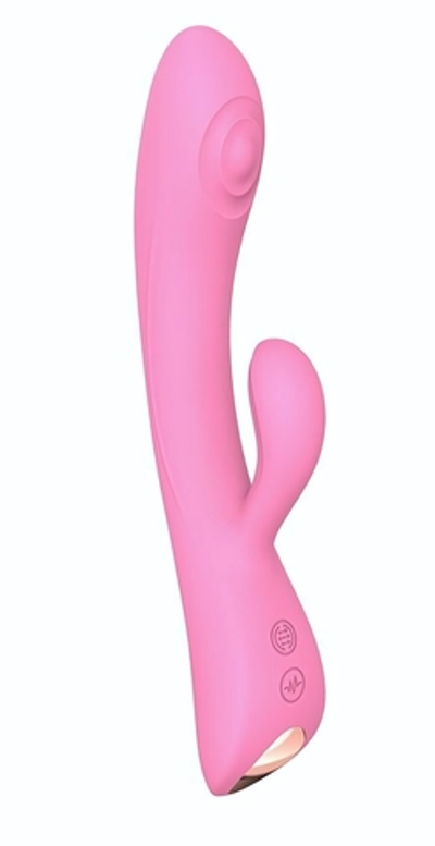 Розовый вибратор-кролик Bunny & Clyde - 22,5 см. (Цвет: розовый)