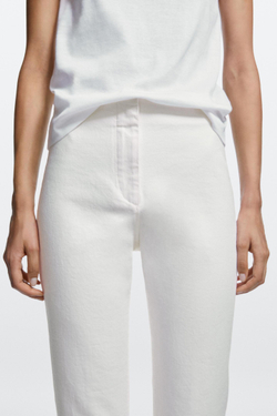Massimo Dutti Джинсовые капри, белый