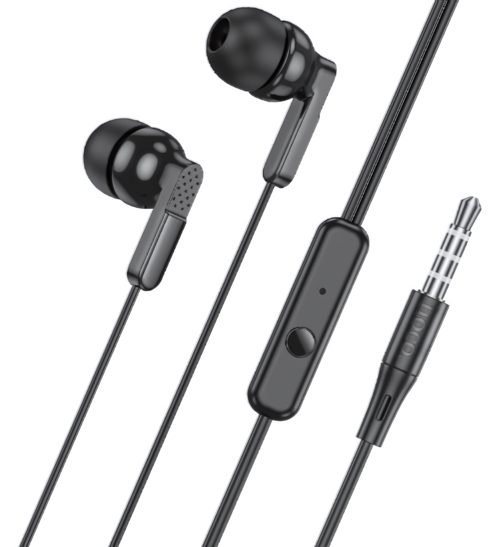 Гарнитура HOCO M121, вакуумные, разъем Jack, кабель 1.2 м black
