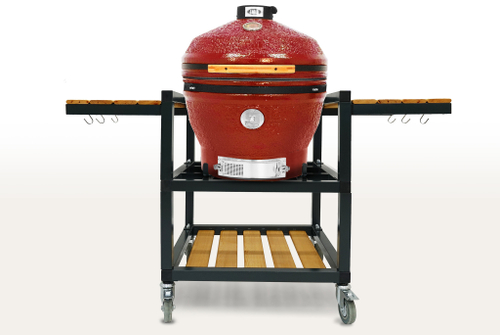 Керамический гриль Start Grill 24 PRO CFG CHEF красный, 61 см в комплекте с модулем для гриля со столиками