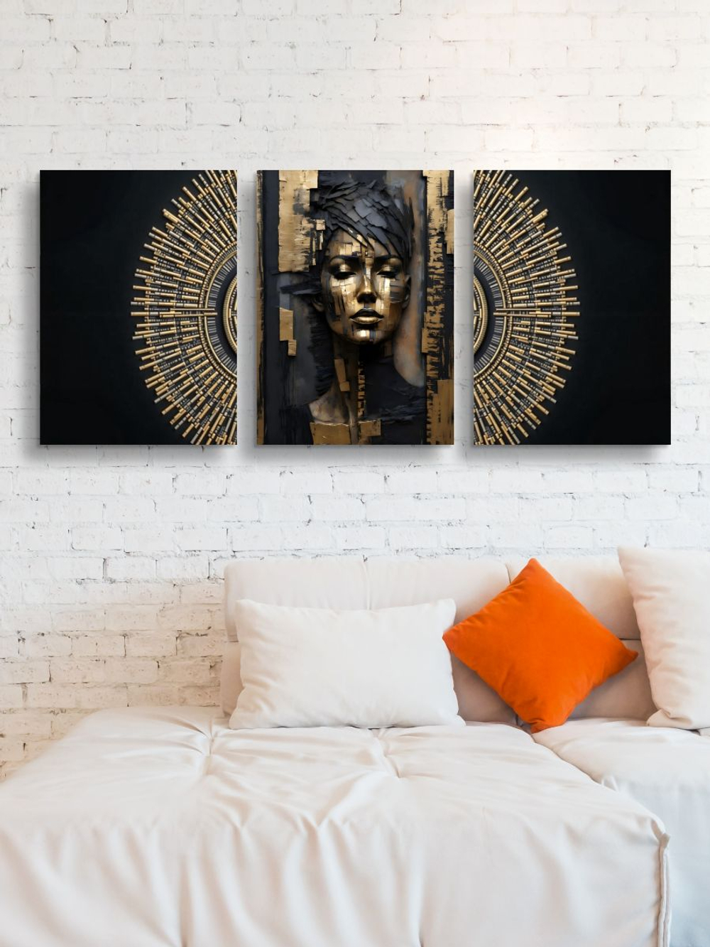 Картина karTTina "ДЕРЕВЯННОЕ СОЛНЦЕ", 150 см х 70 см
