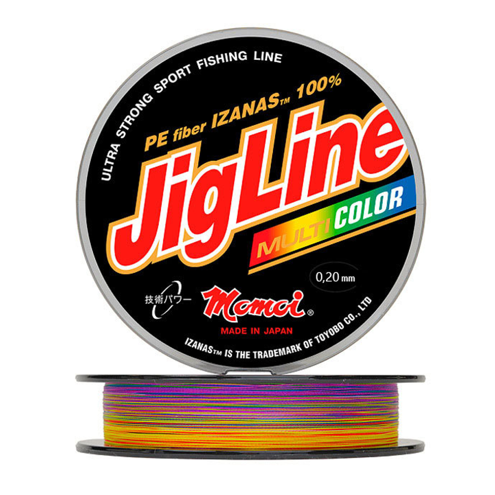 Шнур JigLine Multicolor 0,20 мм., 16,0 кг, 150 (5 цветов)