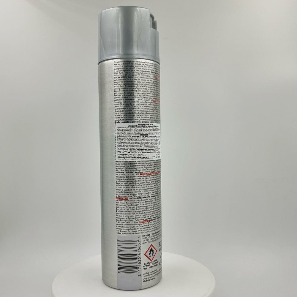 Лак L'Oreal Professionnel Infinium Pure Extra Strong экстрасильной фиксации, без запаха, 300 мл