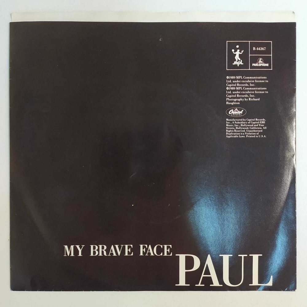 Paul McCartney - My Brave Face (США 1989г.) 7", 45 RPM, Single