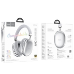 Стереонаушники Bluetooth полноразмерные Hoco W35 Max ANC BT5.3/45ч серебристые