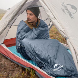 Спальный мешок мини Naturehike LW180, синий, молния справа (NH21MSD09)