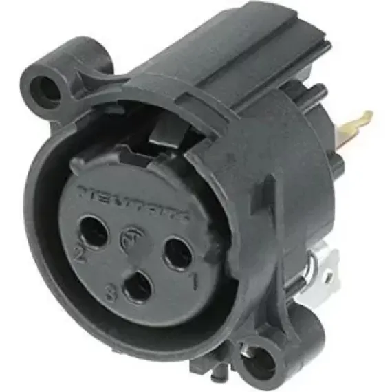 Neutrik NC3FAV панельный разъем XLR female, вертикальная установка на ПП