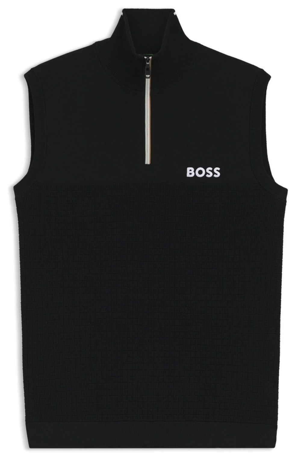 Мужская теннисная жилетка BOSS Birdie 1/4 Zip Vest - black