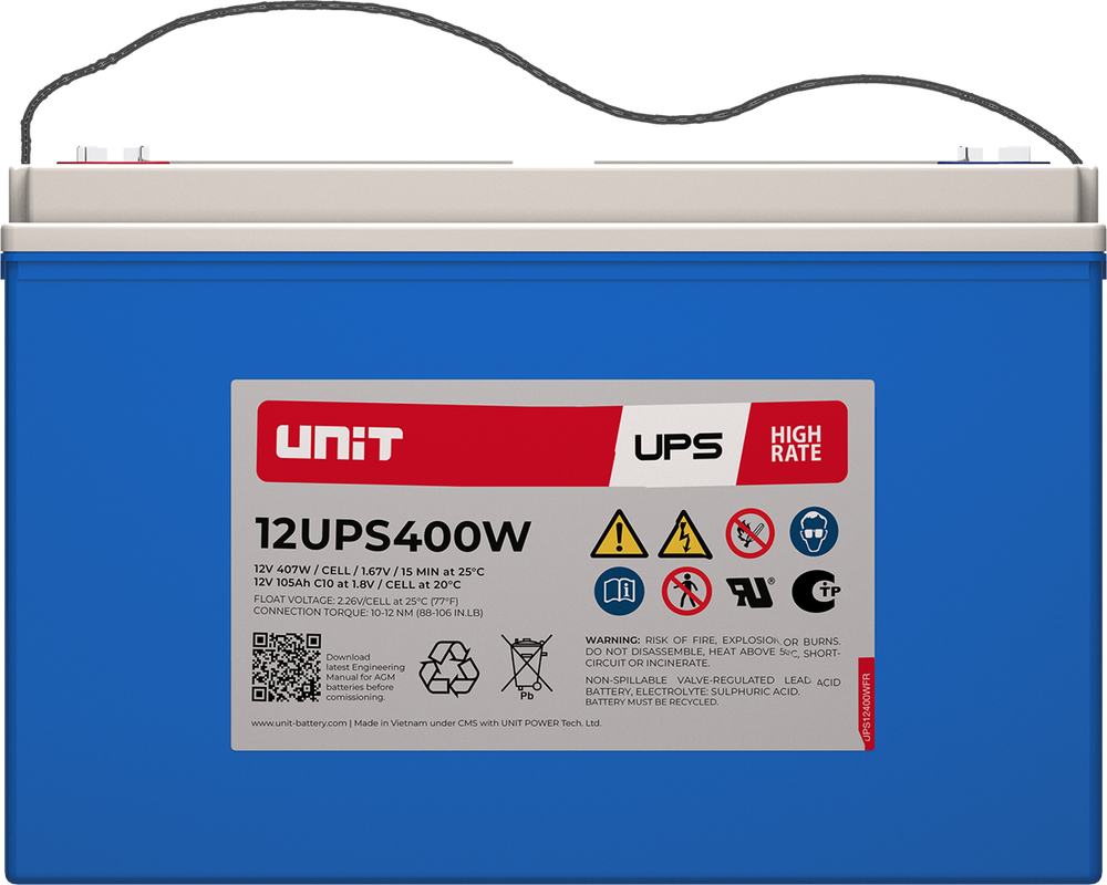 Аккумулятор UNIT 12UPS400W ( 110Ач / 12В ) AGM