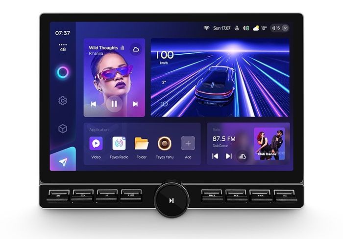Магнитола с кнопками в рамку 9" или 10" - Teyes CC3-2K монитор 13" QLED+2K на Android 10, Быстрая, CarPlay, 4G SIM-слот