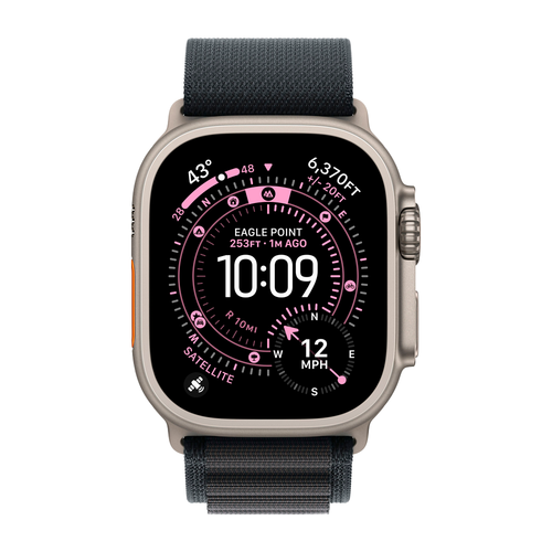 Умные часы Apple Watch Ultra 3 (2025) GPS + Cellular, 49mm, Natural Titanium Case with Black Alpine Loop, M