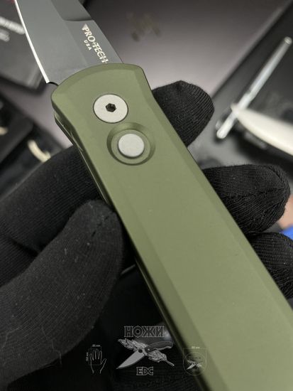 Складной нож Pro-Tech GODSON 721GRN c клинком из стали 154CM, рукоять алюминий