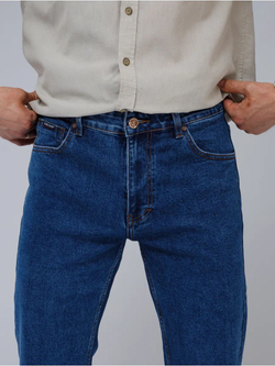 Джинсы SUPER SHIP Denim Classic,мужские,прямые классические,синие размер- (58-60) -40/34
