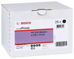 Скотч брайт Bosch круг бордовый SCM 100 мм Medium