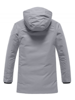 Парка зимняя мужская с капюшоном серого цвета 9533-1Sr