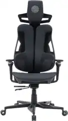 Кресло Cactus CS-CHR-DUO черный искусственная кожа с подголов. крестов. алюминий пластик черный