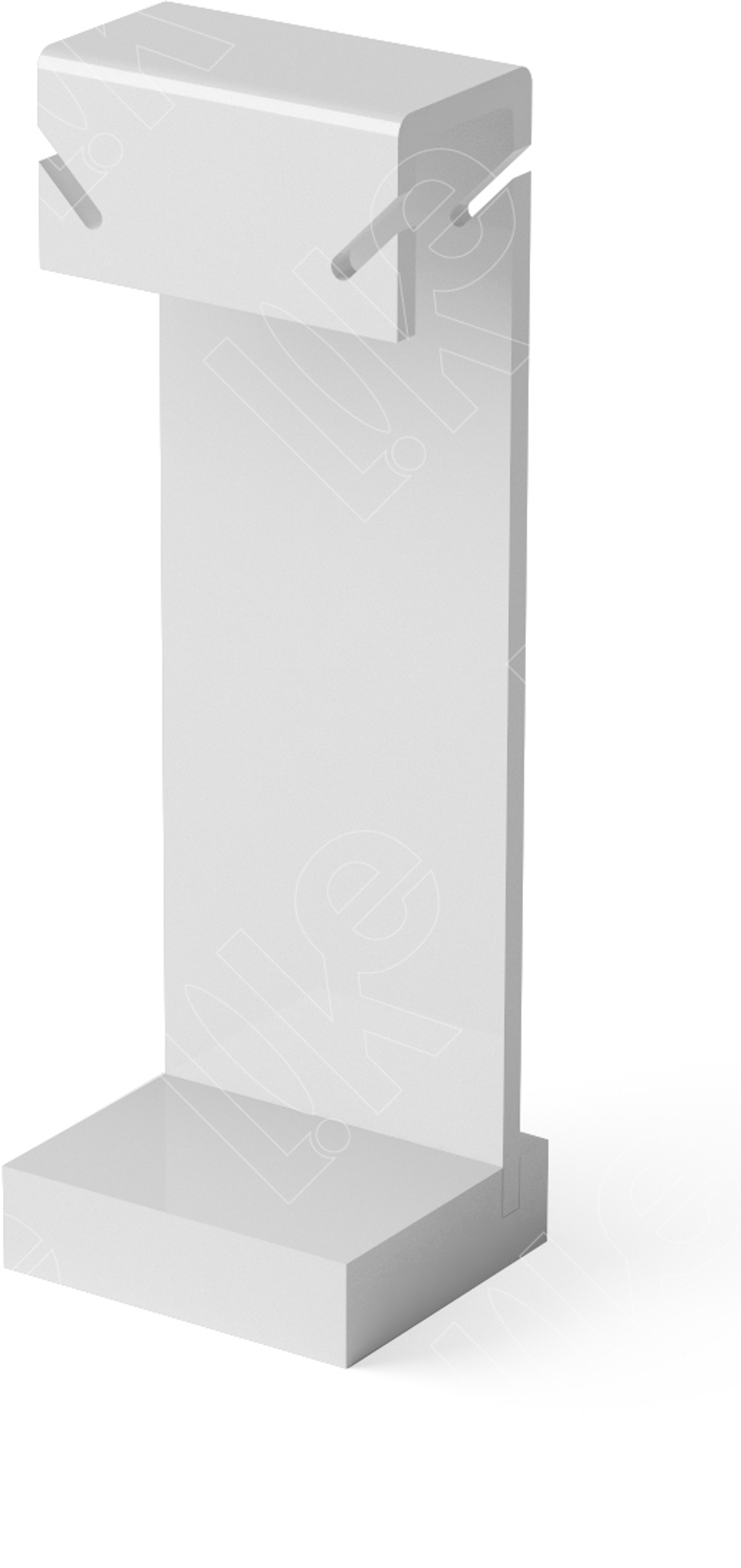 Подставка акриловая для серег/4 прорези/ПЭТ карман/Н-120 мм, 40×35×120 мм
