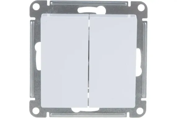 Выключатель Systeme Electric ATLASDESIGN 2-клавишный белый 35965