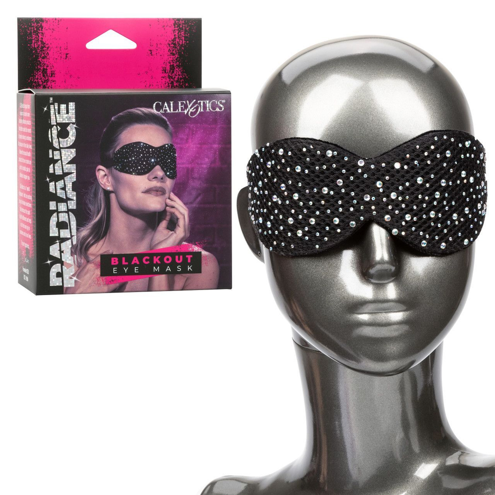 Черная маска на глаза Blackout Eye Mask со стразами (Цвет: черный)