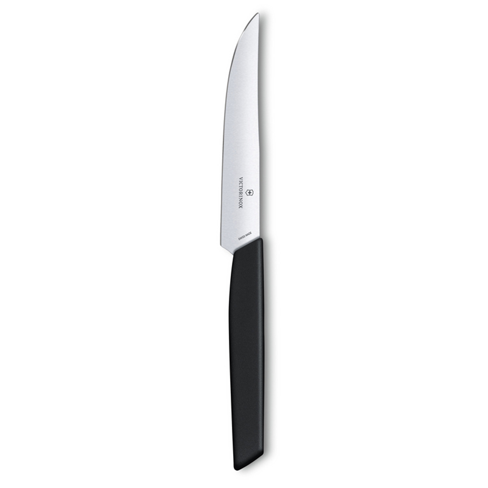 Нож Victorinox для стейка, лезвие 12 см прямое, чёрный