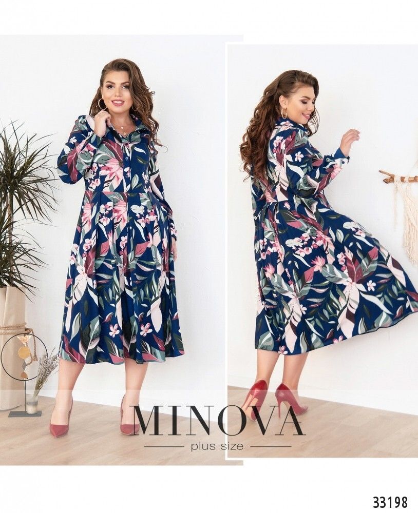 Платье 3120Б-синий Minova Платье 3120Б-синий Minova