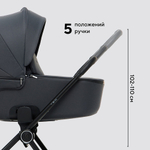 Детская коляска Rant Teo Soft 3 в 1 с автокреслом Aster Zero Graphite Graphite