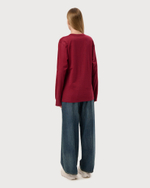VIVIENNE WESTWOOD RED LABEL ЛОНГСЛИВ БОРДОВЫЙ С АППЛИКАЦИЕЙ ВИДЕ ЛОГОТИПА БРЕНДА
