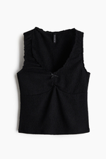 Топ из жатого джерси без рукавов - H&M
