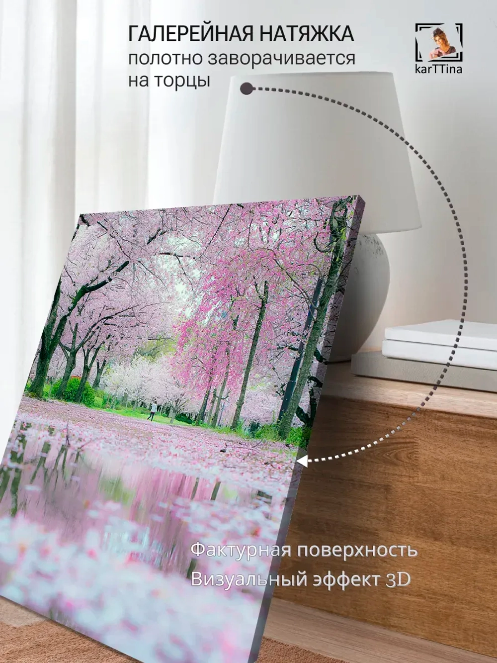 Картина "Сакуры цветение", на стену 30х40см 1шт.