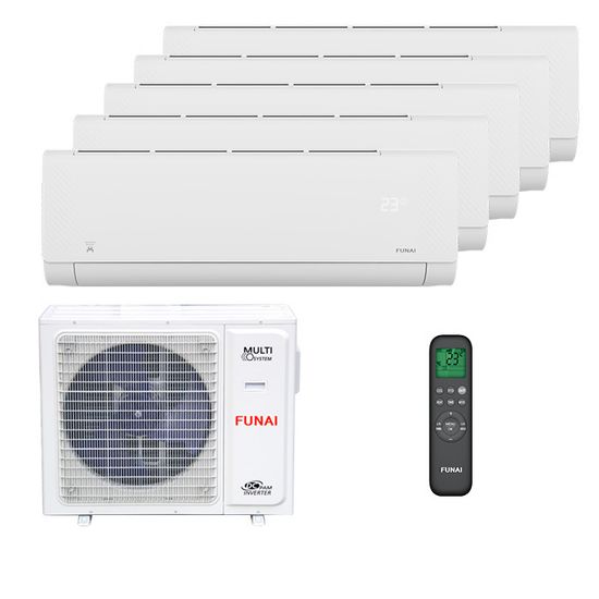 Мультисплит система на 5 комнат Funai RAM-I-SG25HP.W02/S x 5 / RAM-I-5OK120HP.01/U