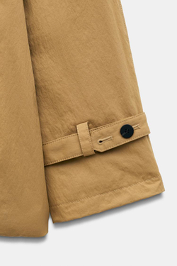 ZARA СТЕГАНАЯ КУРТКА ZW COLLECTION, БЕЖЕВЫЙ