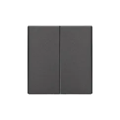 Переключатель проходной двухклавишный KRANZ Miele Strong Графит KR-78-0709-6