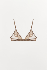 БЮСТГАЛЬТЕР ИЗ СЕТКИ С КРУЖЕВОМ — ZARA