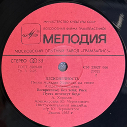 Виниловая пластинка Аркадий Хоралов - Бесконечность (Мелодия) LP