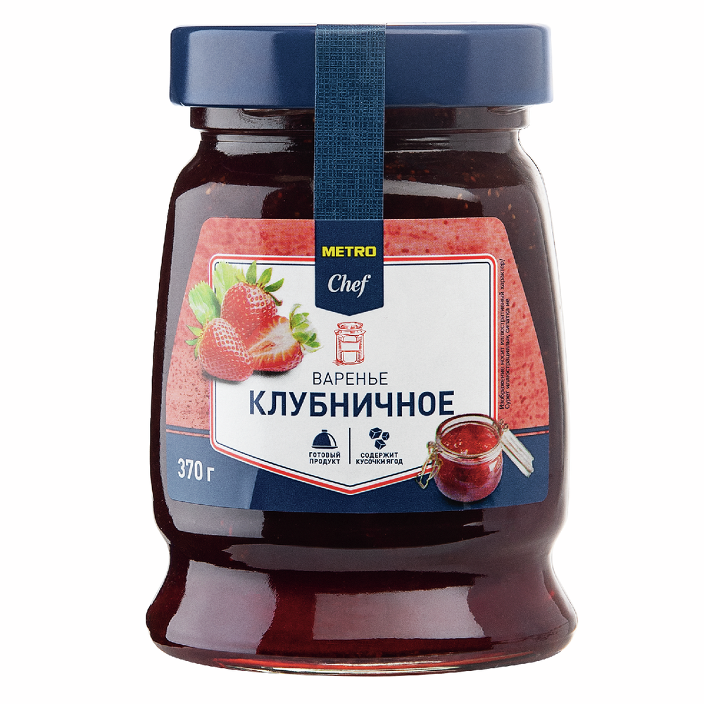 370Г ВАРЕНЬЕ METRO CHEF КЛУБНИКА ДЕСЕРТНОЕ ДОМАШНЕЕ